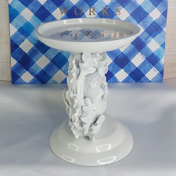 'BATH & BODY WORKS' CERAMIC PEDESTAL 'WOODLAND CREATURES' 3~WICK CANDLE STAND - Picture 4 of 15